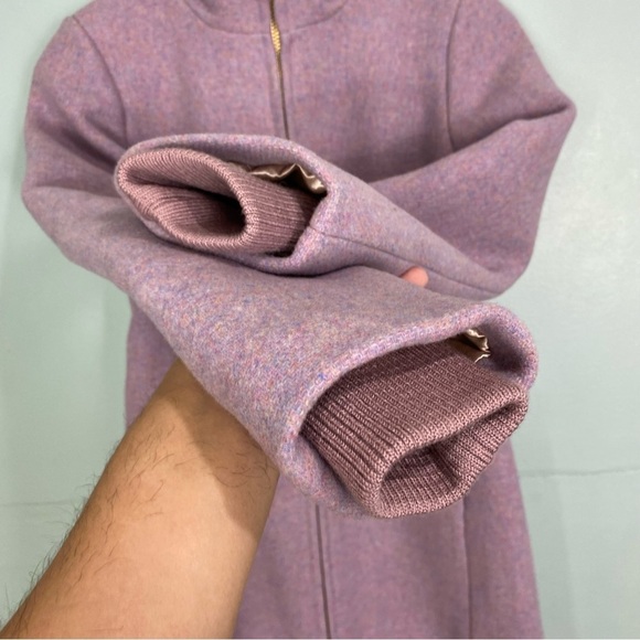 J Crew Nello Gori Purple Sz 4 K0896 Lodge Coat Wool Blend - Picture 3 of 9